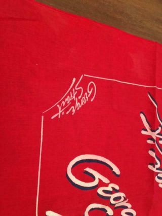 Vintage GEORGE STRAIT Concert Red Bandana Country Music Cowboy 4