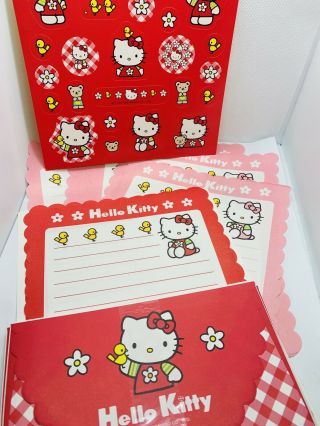 Vintage Hello Kitty Sanrio Stationery Set With Stickers 1999