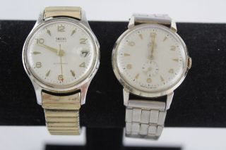 2 X Vintage Gents Smiths Wristwatches Hand - Wind Inc.  Smiths Empire 7 Jewels