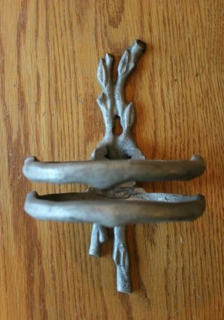 Wall Sconce Planter Holder Cast Pewter Or Brass Wall Mount Candle Holder Vintage