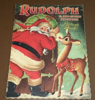 Vintage 1951 Whitman Rudolph The Red Nosed Reindeer Picture Book