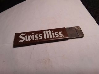 Vintage Pocket Box Cutter Utility Knife.  Awesome " Swiss Miss " Advertising