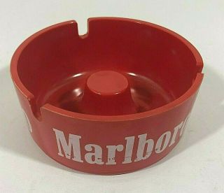 Vintage Marlboro Cigarette Ashtray Red Plastic Melamine 4.  5 " Diameter