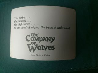 Vintage hologram promotional postcard for The Company of Wolves Vestron Video 3
