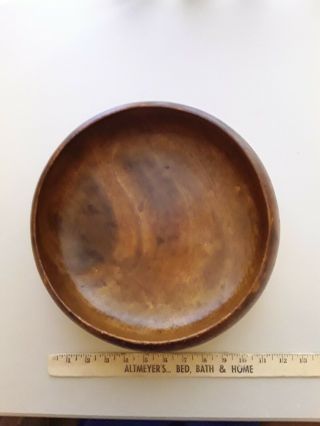Vintage Monkey Pod Large Hawiian Hand Made Wooden Bowl Signed Hale O Laau.