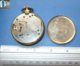 Vintage Smiths Pocket Watch Gold Plated Roman Numerals Not Spares 2