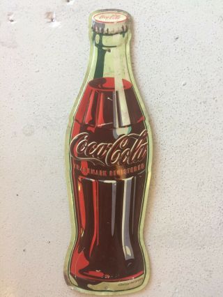 Vintage Style Coca Cola Bottle Embossed Metal Sign