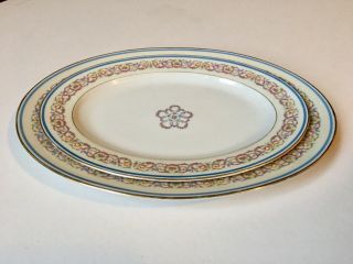 Vintage Charles Ahrenfeldt China Limoges Chamonix Oval Serving Platters 12” 16”