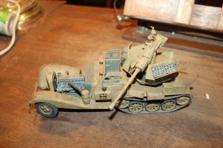 Vintage German Army Tank Half Track Plastic Model 8 - 1/2 " Well Built