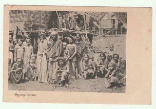 Early Vintage Postcard Malaysia ? Penang Bataks