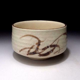 Nb9: Vintage Japanese Pottery Tea Bowl,  Shino Ware