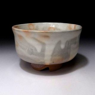 Kr6: Vintage Japanese Pottery Tea Bowl,  Hagi Ware