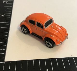 Vtg Galoob Micro Machines Volkswagen Beetle Car Vehicle Orange Rare