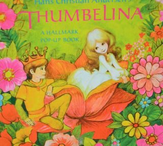 Thumbelina Hallmark Pop Up Book Vintage 1970s Pull Tabs Children 