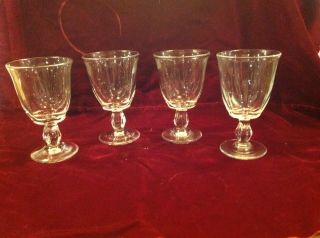 Vintage Duncan Miller Canterbury Set Of 4 Crystal Water Glasses 1939 - 1955