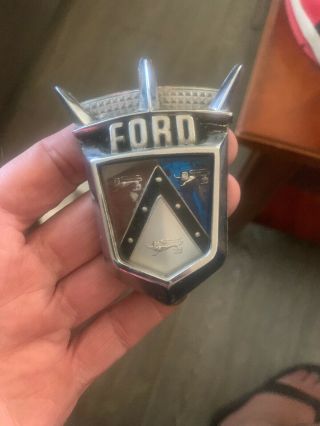 Vintage Ford Thunderbird Emblem Badge Name Plate Bezel Crest