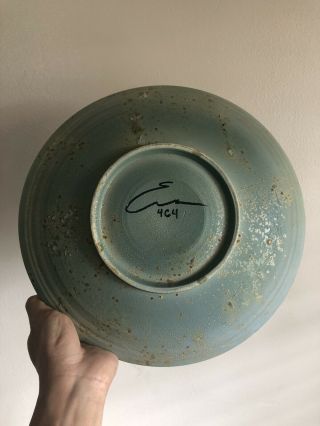 Fine Vintage TONY EVANS Raku Pottery Plate Charger Abstract Art Glaze SIGNED NR 6