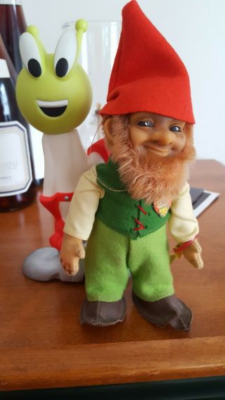 Vintage Steiff Lucki Gnome Elf Leprechaun Withtags 6.  75 " Tall Germany 8718,  02