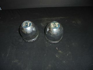 1960,  1970,  1980 E T Hubcaps Pair Vintage Center Caps