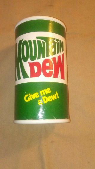 Vintage Mountain Dew Large Can Shaped Coin Bank Give Me A Dew 9.  5 " Rare 2195