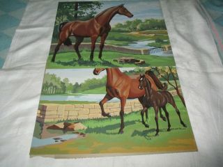Vintage Paint By Number Pictures Horses