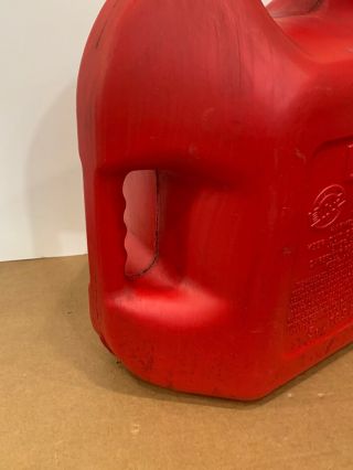 Vintage Blitz 5 Gallon Vented Gas Can With Pre - Ban Spout And Cap.  MADE IN USA 5