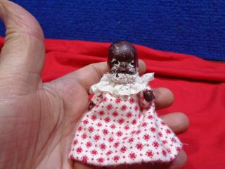 Vintage Ceramic Black American Doll.  Bx Dd