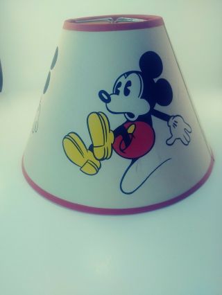Vintage Disney Micky Mouse Lamp Shade 6.  5 " Tall 10 " Wide Great Color
