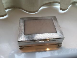 VINTAGE ARISTOCRATIC SILVER PLATED AND FAUX ONYX CIGARETTE / TRINKET BOX 4