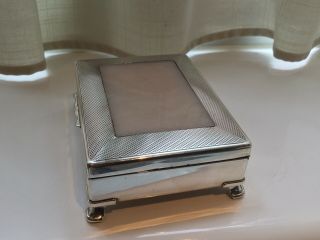 VINTAGE ARISTOCRATIC SILVER PLATED AND FAUX ONYX CIGARETTE / TRINKET BOX 5
