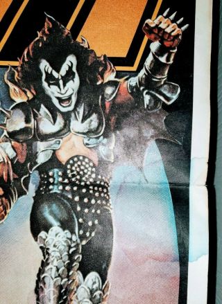 KISS Destroyer Poster Carnival Size Vintage RARE Gene Paul Ace Peter 3