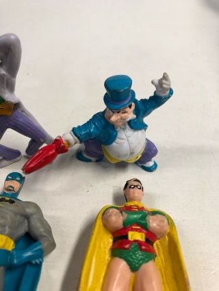 Vintage 1989 DC Applause Batman and Robin Penguin Joker PVC Figures RARE M5 2