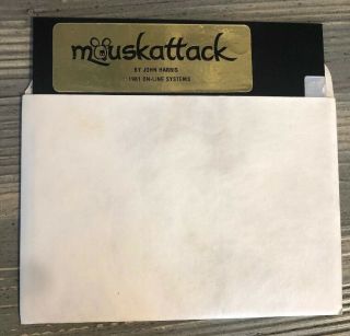 Mouskattack By John Harris 1981 On - Line Systems Vintage Video Game Disk