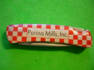 Ntsa Vntg Buck Usa 2 3/4 " Closed Purina Mills Inc Lockback Pocket Knife 525 996