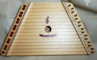 Vintage Melody Harp Musical Lap Harp Wooden Stringed Instrument