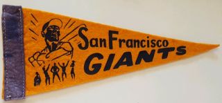 Vintage 1960s San Francisco Giants Colligian Mini Pennant 4 " ×9 "