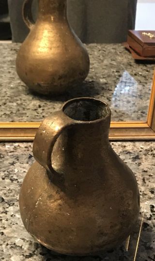 Vintage Handmade Solid Copper Vase/water Pitcher 2 Pounds 6 " Inches Tall