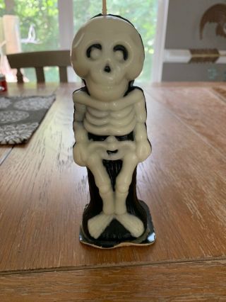 Vintage Gurley Halloween Skeleton Candle