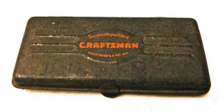 Vintage Craftsman 1/4 " Ratchet And Socket Set With Case,  3 " And 6 " Ext