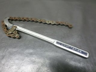 Vintage Craftsman Chain Wrench 12 " W/ 15 " Chain - U.  S.  A.