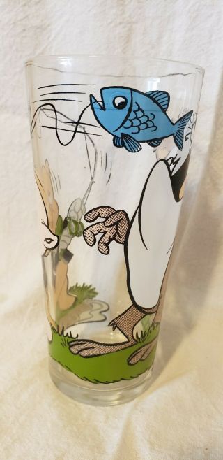 Looney Tunes Collector Glass Pepsi 1976 Vintage Tazmanian Devil and Porky Pig 2