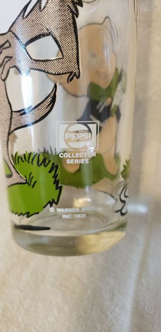 Looney Tunes Collector Glass Pepsi 1976 Vintage Tazmanian Devil and Porky Pig 4
