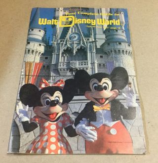 Vintage 1978 Your Complete Guide To Walt Disney World Park Brochure Map Booklet
