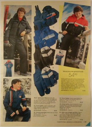 1986 Vintage Paper Print Ad Fashion Snow Clothes Socks Briefs Underwear