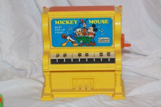 Mickey Mouse Vintage 1975 Busy Pop - Up Piano Gabriel Toy Baby
