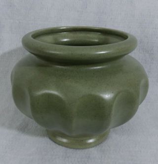 Vintage Mid Century Haeger Pottery Avocado Green Planter Vase