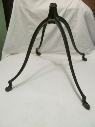 Vintage Folding 4 Leg Cast Iron Stand Base With Wheels