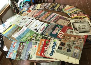 Huge Vtg Lot—57 Cross Stitch Magazines,  Books,  Patterns—80s,  90s,  Estate Unique