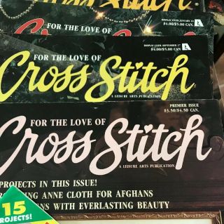 Huge Vtg Lot—57 Cross Stitch magazines,  books,  patterns—80s,  90s,  Estate Unique 4