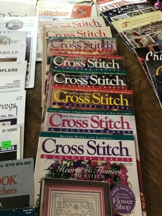 Huge Vtg Lot—57 Cross Stitch magazines,  books,  patterns—80s,  90s,  Estate Unique 7